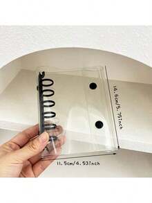 Carpeta de anillas sueltas A7, adecuada para libros de colección K-Pop, caja con tapa de 6 anillas con diseño de macarrón, 10 bolsas de almacenamiento DIY, caja de almacenamiento de revistas de hojas sueltas - Multicolor - Ver 2