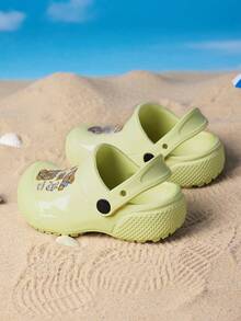 1双男童可爱卡通熊休闲轻便透气沙滩凉鞋，时尚百搭，适合春夏穿着 - 米色 - 查看 6