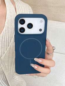 Luxury Bright Fluorescence Liquid Silicone Case Compatible With IPhone 17 Air 16 15 14 13 12 17 Pro Max Plus For Magnetic Soft Cover