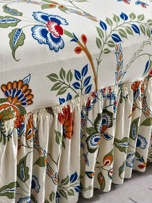 1件复古花卉图案宠物防抓透气弹力沙发套，四季通用印花防尘沙发套（不含枕套）