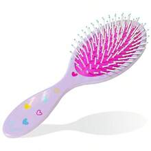 SLAW LUV HER Lilo And Stitch Hair Accessory 5 Pcs Set - 1 Regular 9 Inch Stitch Hairbrush And 4 Scrunchies - Detangling Brush - Elastic Hair Ties Ropes For Girls Ages 3+ - Stitch 5件組髮飾 - 查看 6