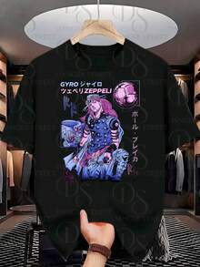 Cartoon T-Shirt, Anime Gyro Unisex 100% Cotton New Release Shipping Various Colors!! - màu đen - Xem 1