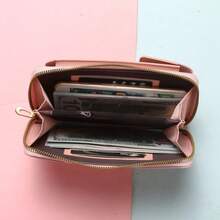 Bolsa multifuncional de un hombro para estudiantes, ligera, con cartera y bolsa para teléfono con pantallaáctil - [Versión sin pantalla táctil] Marrón - Ver 3
