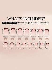 150 piezas Pegatinas de uñas acrílicas francesas cortas y cuadradas Conjunto de arte de uñas DIY para presionar, Estilo rosa Y2K Uñas artificiales adecuadas para salones de uñas, uso diario de niñas y mujeres y fiestas festivas