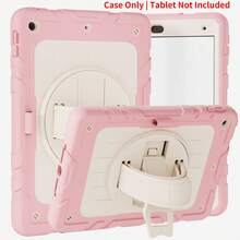 1个保护壳，兼容iPad Mini 6/Mini 7 8.3英寸”、“兼容iPad 5/6/7/8/9/10/11 9.7英寸/10.2英寸/10.9英寸/11英寸”、“兼容iPad Mini 7 2022/2024款，带笔槽、360°旋转手带和支架”、“兼容iPad Air2/Pro/5/6 9.7英寸”、“兼容iPad Mini 7 (A17 Pro) 8.3英寸 2024款”、“兼容iPad A16 11英寸 2023款（粉色+白色）” - 粉白(不含肩帶) - 查看 18