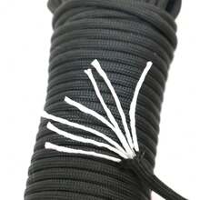 50ft Paracord – 7-Strand Core, 110lb Load, Abrasion/Mildew Resistant - Black - View 3