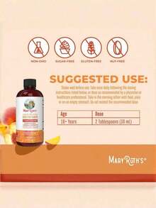 MARY RUTH'S Liquid Morning - Multivitamin  Hair Growth - Includes All 8 B Vitamins Plus Vitamins C, D, A, Etc Delicious Peach Mango Flavor - Helps Thicken, Thicken Hair - 其他的 - 查看 5