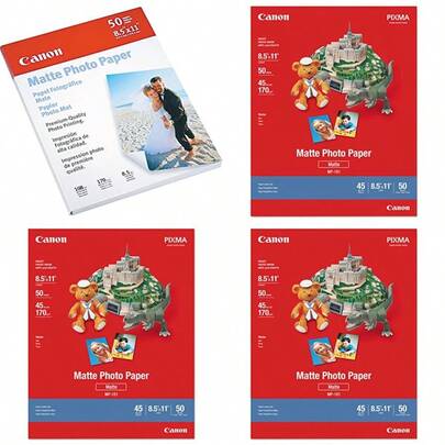 New Canon 7981A004 Photo Paper Plus Matte 8-1/2 X 11 Pack Of 50 Sheets