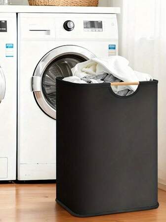 1 st hopfällbar stor och liten tvättkorg med trähandtag, mångsidig förvaringslåda för kläder, handdukar och smutsiga kläder i badrummet, hållbar tvättkorg med robust trähandtag, bärbar och lätt platsbesparande organisatör för garderober, studenthem, husbilar, lägenheter och tvättstuga, enkel att fälla ihop och bära för snabb förvaring och transport, hemorganisering, resevänlig, present till semestervärdskap och säsongsbetonad rumsuppfräschning