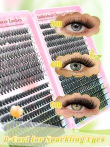 640 Pieces, Three Different Lash Curling Densities - 30D + 40D + 50D Combination Pack. It Can Meet The Needs Of Daily Makeup, Party Makeup, Stage Makeup, Etc. One Box Covers Various Makeup Requirements, Enhances The Layering Effect Of The Eyes, And Has Three Densities In One Box. Suitable For Beginners, Makeup Enthusiasts For Daily Use, Stage/Photography Users To Use Together, Or Can Be Freely Combined With Various Styles.