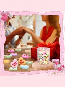 100/80/50/20/10 chiếc phụ kiện trang trí hình trái tim bằng nhựa màu pastel, thích hợp để trang trí bàn tiệc Ngày Valentine, lấp đầy bình hoa, làm giá đỡ nến nổi, trang trí nhà cửa cho đám cưới & tiệc tùng, đồ thủ công DIY, phụ kiện ốp điện thoại. - Nhiều màu - Xem 5