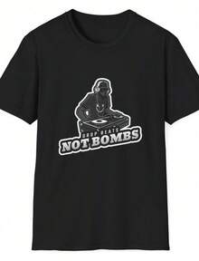 Drop Not Softstyle T-Shirt Music Lovers Tee Festival Apparel Gift For DJs Casual St - màu đen - Xem 1