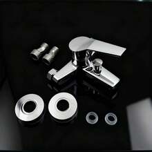 高档壁挂式淋浴混合龙头，锌合金镀铬抛光防锈，冷热水浴室阀门，易于安装的浴室配件和浴室工具