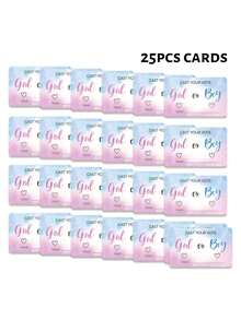 Party Game Gender Reveal Poster Card Shower Supplies Atmosphere Decoration Props For Boys Or Girls Anniversary Gift Pink Or Blue Party Decoration Happy Birthday Party Wedding Gift Bridal Shower Party Voting Card - Shape - View 7