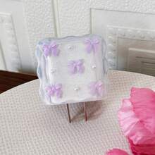 5pcs Bowknot Pearl Design Phone Charger Protective Cover, Suitable For Apple 20W/18W Charging Cable, Charging Head Protective Case, Suitable For IPhone 16promax/15/14/13/12/11 Charger, Holiday Gift - Mauve Purple - View 5