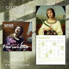 Calendario 2026 - Calendario de Pared Católico | Engrapado - Enero a Diciembre 2026 | Con Pinturas de de la Época del Renacimiento y Barroco | 2026 Wall Calendar | Calendarios con Planeador Mensual | Sendas(Catolico) - Multicolor - Ver 4