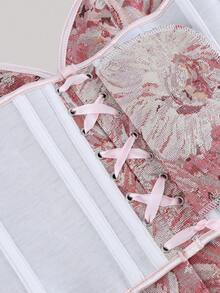 Áo quây thời trang nữ, áo crop top ôm sát gợi cảm kiểu dáng châu Âu thanh lịch với dây buộc, phong cách đường phố màu hồng, thích hợp cho kỳ nghỉ hè. - Hồng - Xem 7