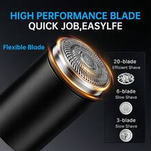 Experience The Compact And Portable Shaver With Intelligent Design And One Click Activation, Bid Farewell To Troubles, And Enhance Your Charm And Confidence! - Black - View 9