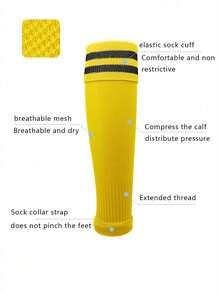 1 Pair Kids Football Over-The-Knee Leg Warmers, Breathable Sports Leg Warmers For Boys And Girls Aged 8-14, Autumn/Winter - Multicolor - View 9