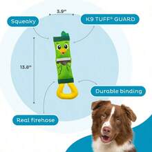 Outward Hound Fire Biterz Ultra Durable Firehose Material Interactive Dog, Mallard, Medium - Vịt trời - Xem 2