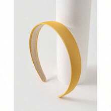 Solid Wide Headband Casual,Hairband,Hair Hoop Headbands ,Head Piece - 黃色 - 查看 3