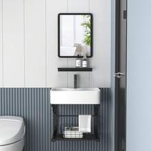 Rectangular Lavabos Para Baños Con Espejo Y Canasta 51cm - Negro - Ver 9