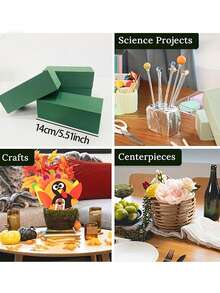 1pc/3pcs/5pcs Spherical Floral Foam, Round Artificial Flower Foam, Green Artificial Plant Foam, Suitable For Wedding Decoration, Artificial Flower Spherical Foam, Suitable For Gardening, Wedding, Flower Arranging, Absorbent Sponge Foam, Reusable, Easy To Cut Craft Foam Blocks, Suitable For DIY Flower Arranging, Wedding, Party, Home Decor - Seasonal Foam For Artificial Plants - Multicolor - View 6