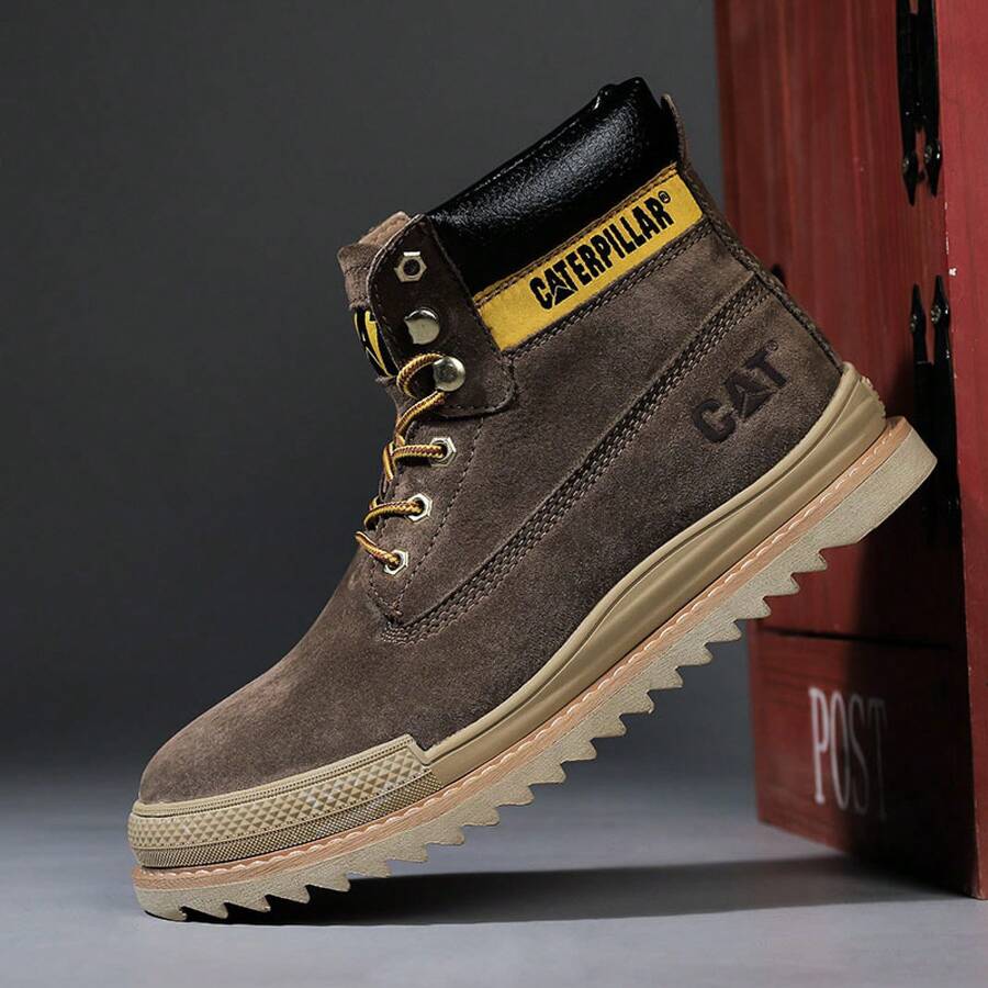 Cowhide Quality Men's Soft Sole Soft Surface Outdoor Workwear Fashion Suede  Boots For Men - C20266#卡其棕色(皮鞋碼) - 查看 1