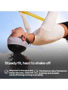 Shokz Auriculares deportivos S803: conducción de aire sin presión, cancelación inteligente de ruido de llamadas ENC, diseño ergonómico de gancho para la oreja, cuerpo ultraligero y cambio libre entre los modos comercial y deportivo. - Morado - Ver 3