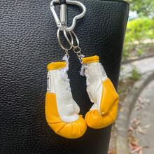 迷你健身套装，包含运动杠铃和拳击手套，编织绳钥匙扣包饰，男女皆宜，是健身爱好者的理想之选，也是送给男女皆宜的理想礼物，适合装饰背包和钥匙扣。 - 彩色 - 查看 6