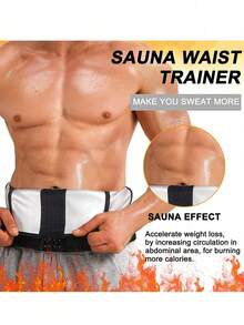 1pc New Outdoor Sports Fitness Yoga Pilates Body Shaping Waist Belt, Men's Waist Support Belt, 4-Row Hook & Eye Waist Cincher, Sauna Waist Belt, Sealed Waist Protection Belt - Multicolor - View 4