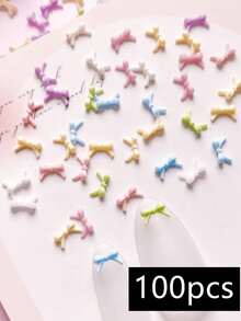 100 Pieces Of Mini Bowknot Styles For Spring And Summer, Small Bowknot Design, Nail Art Decoration, Japanese Diy Bowknot Small Nail Decoration, Fingertip Nail Decoration With Multiple Colors Randomly Mixed Nail Supplies Nails Nail Charms Nail Gems - Multicolor - View 5