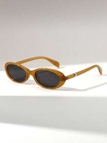 1 Pair Women's Oval PC Material Slim Retro Chic Versatile Street Style High-End Fashion Fashion Glasses - Multicolor - View 3