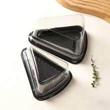 50pcs/Set Triangle Cake Boxes With Spoons, 6" & 8" Clear Tiered Cake Carrier Boxes, Mousse Cake Slices, Tiramisu, Cream Puffs, Clear Cake Slice Containers, Cake Boxes, Plastic Cheesecake Containers With Lids, Birthday Party Favors, Wedding Party Gifts, Baking Tools, Restaurant Kitchen Supplies, And Sliced Cake Muffin Packaging With Paper Plates, Suitable For Parties, Office, Outdoor - Multicolor - View 11