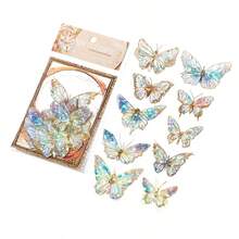 20pcs/Pack 3D Holographic Butterfly Stickers For Scrapbooking, DIY Decoration - Multicolor - View 8