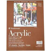 Strathmore Serie 400 - Bloc de Papel ílico, Acabado de Lino, Pegamento, 10 Hojas, Blanco, 12 by 12", 1, 10(9 by 12") - Multicolor - Ver 7
