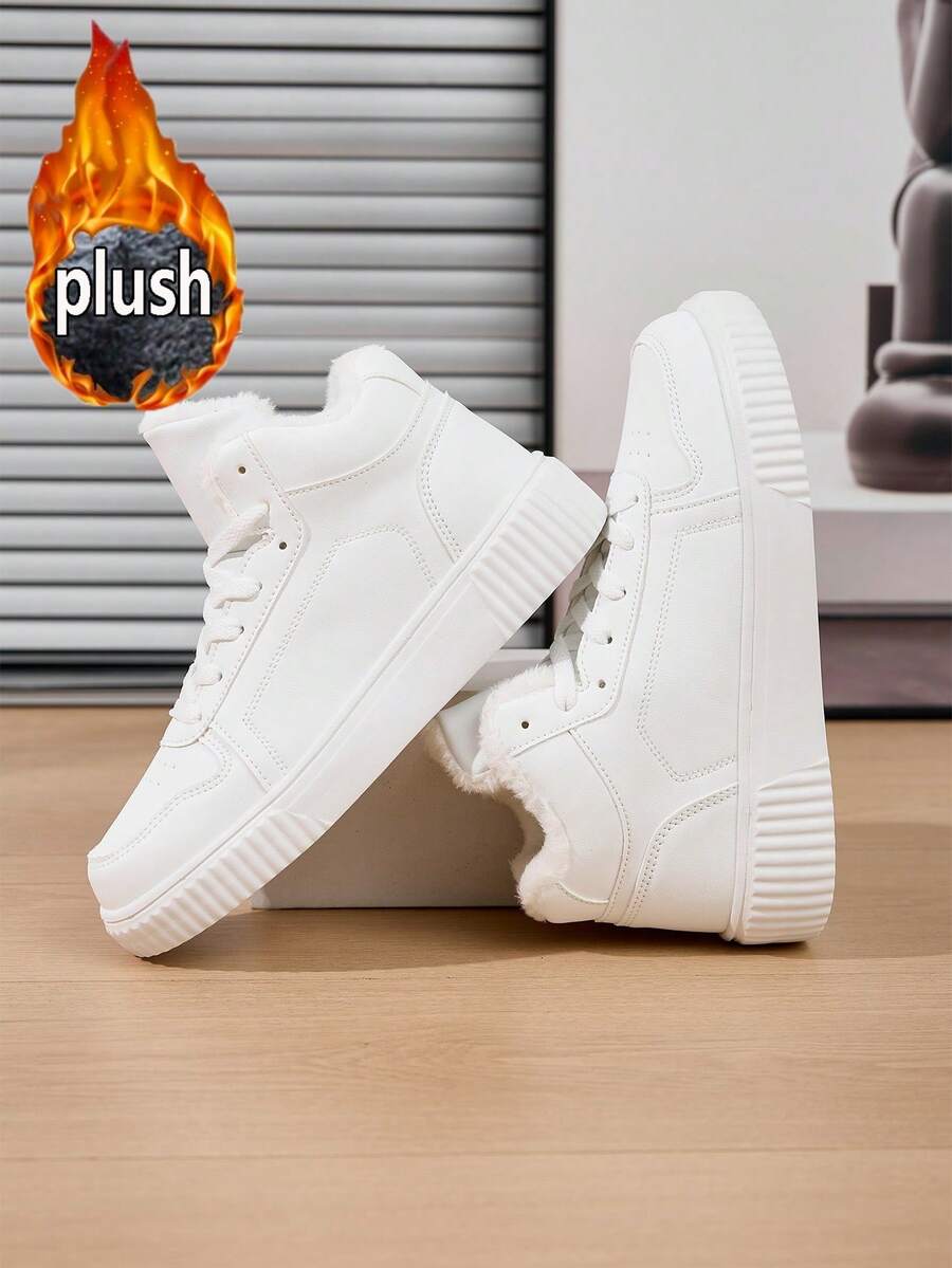 男女通用休闲户外雪地靴，高帮加厚保暖靴，轻便多功能系带款，适合户外活动