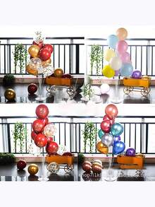 Balloon Table Floating Balloon Support Balloon Column Floating Wedding Festival Decoration Layout Balloon Tree Span - White - View 2
