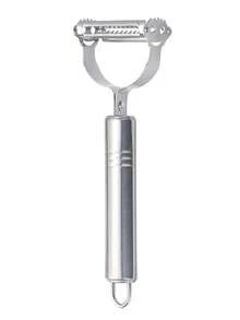 1 Piece Minimalist Practical Style Silver Stainless Steel Multi-Purpose Fruit & Vegetable Peeler Slicer & Julienne Cutter For Potatoes & More Ingredients Convenient & Labor-Saving For New Year Kitchen Meal Prep/Mother's Day Kitchenware Gift/Graduation Rental Cooking Household