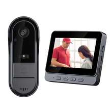 Videoportero con cámara | Pantalla HD de 10,92 cm | Visión nocturna por infrarrojos | Comunicación bidireccional | Conexión inalámbrica por RF | Configuración sencilla | Mayor duración de la batería | Diseño elegante para del hogar - Tipo de Enchufe B USA (110-127V) - Ver 1