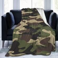 Camouflage Pattern Blanket, Soft Lightweight Throw Blanket, Air-Conditioned Room Blanket, Warm Nap Blanket For Home Office Travel Camping Same Day Cooling Print Flannel Flower Soft Comfortable Warm Napping Throw Dino Blanket,Men Gift,Boyfriend Gift Christmas,Blanket Gifts - Multicolor - View 45