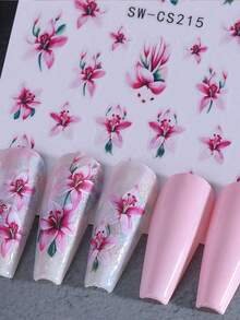 Festival Star Nail Art Stickers - Spring And Summer, Valentine's Day, Festival, Thanksgiving Flowers, Y2K Shining Stars, Love, Cross Star, Art Design, Suitable For Women's Daily, Wedding, And Festival Disposable Self Adhesive Nail Stickers, Simple, Light Luxury Theme Style, Easy To Stick Nail Decoration Stickers Nails - Multicolor - View 1