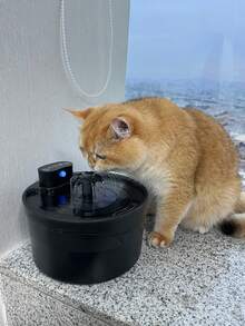 Wireless Cat Water Fountain With Motion Sensor, Rechargeable Automatic Pet Water Dispenser, Quiet - Suitable For Cats And Small Dogs - Black - Gift For Cat Lovers - 2.6L Pet Fountain - View 12