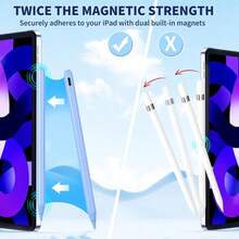 Lápiz Apple Pencil para iPad de 9.ª y 10.ª generación, bolígrafo de carga rápida con rechazo de palma y sensibilidad a la inclinación, compatible con iPad Pro 11/12.9 pulgadas, Mini 5/6, iPad 6/7/8/9/10, Air 3/4/5 (Blanco) - Azul - Ver 6