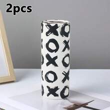 4/2/1 pieza Caja de pañuelos de coche clásica en blanco y negro con patrón de vaca, contenedor de pañuelos de coche con diseño cilíndrico elegante, dispensador de pañuelos de viaje portátil y redondo con 40 pañuelos faciales para ajuste universal en automóvil, hogar y oficina, paquete de pañuelos decorativos - Multicolor - Ver 13