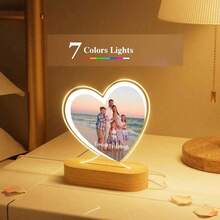 Customizable Heart-Shaped LED Photo Frame - Personalize With Your Favorite Photos And Messages, USB Powered, Ideal For Valentine's Day, Weddings, Birthdays, Anniversaries - A Romantic Gift For Couples And Loved Ones - Multicolor - View 12