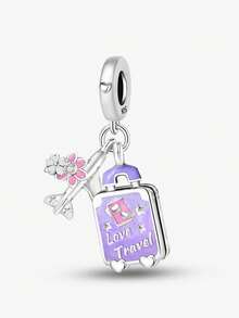 1 hạt cườm hình hoa nhiều màu sắc bằng bạc Sterling 925, thích hợp để làm vòng tay, lắc tay cho nữ, tự làm trang sức và phụ kiện hàng ngày, phù hợp cho các bạn gái. - Bộ 1 - Xem 11