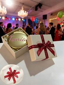 定制刻字便携镜，女士个性化口袋镜，可刻名字，婚礼/伴娘礼物，多功能，装饰性，字母刻字，纯色，精致，时尚，复古，现代，多彩，休闲，基础款，休闲，柔软，独特，定制，个性化，送给她的理想礼物，女朋友，她，男朋友，朋友，定制镜子，轻松舒适，美容健康，万圣节特辑，完美的婚礼纪念品 - 彩色 - 查看 7