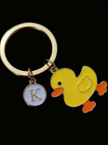 Yellow Duck Keychain, Gift For Duck Lovers, Valentine's Day Keychain, Back To School Gift - Yellow Walking Duck - View 2