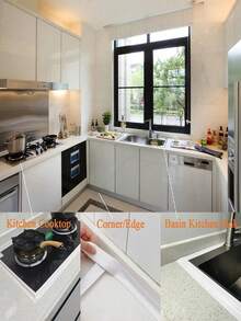 1 rolo de fita adesiva de vedação impermeável em PVC com 2,2 cm de largura e comprimento de 1 m/3 m/5 m, ideal para rachaduras e frestas, adequada para cozinha, banheiro e banheira.